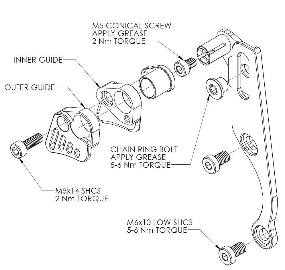 GnarWolf Chainguide Colored Vertical Fixing Bolt - Image 3