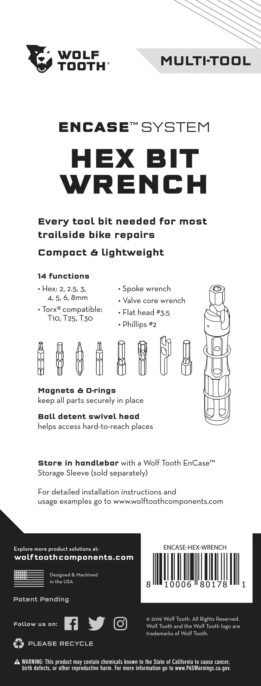 EnCase System Hex Bit Wrench Multi-Tool - Image 5