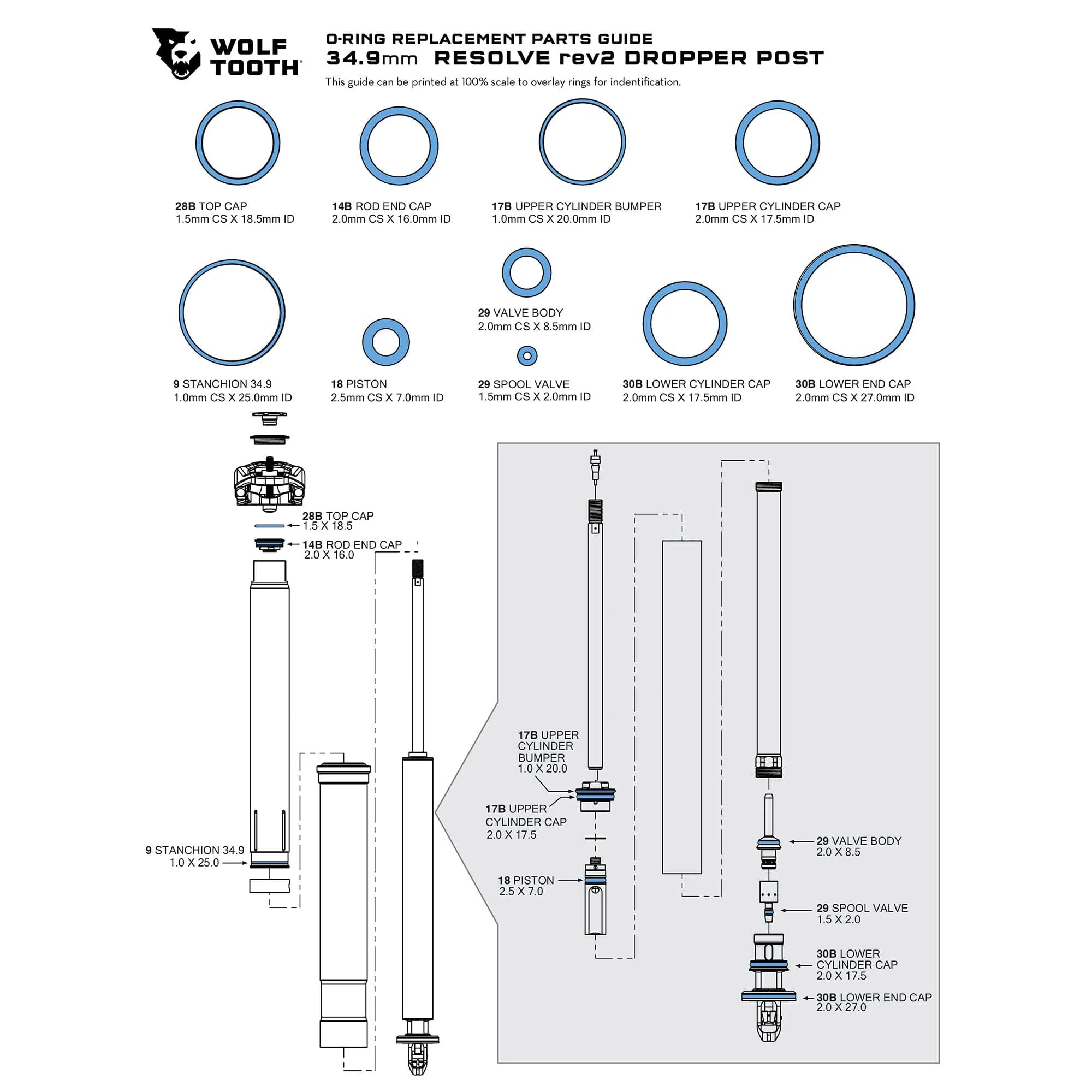 Resolve Dropper Post Replacement Parts - Image 38