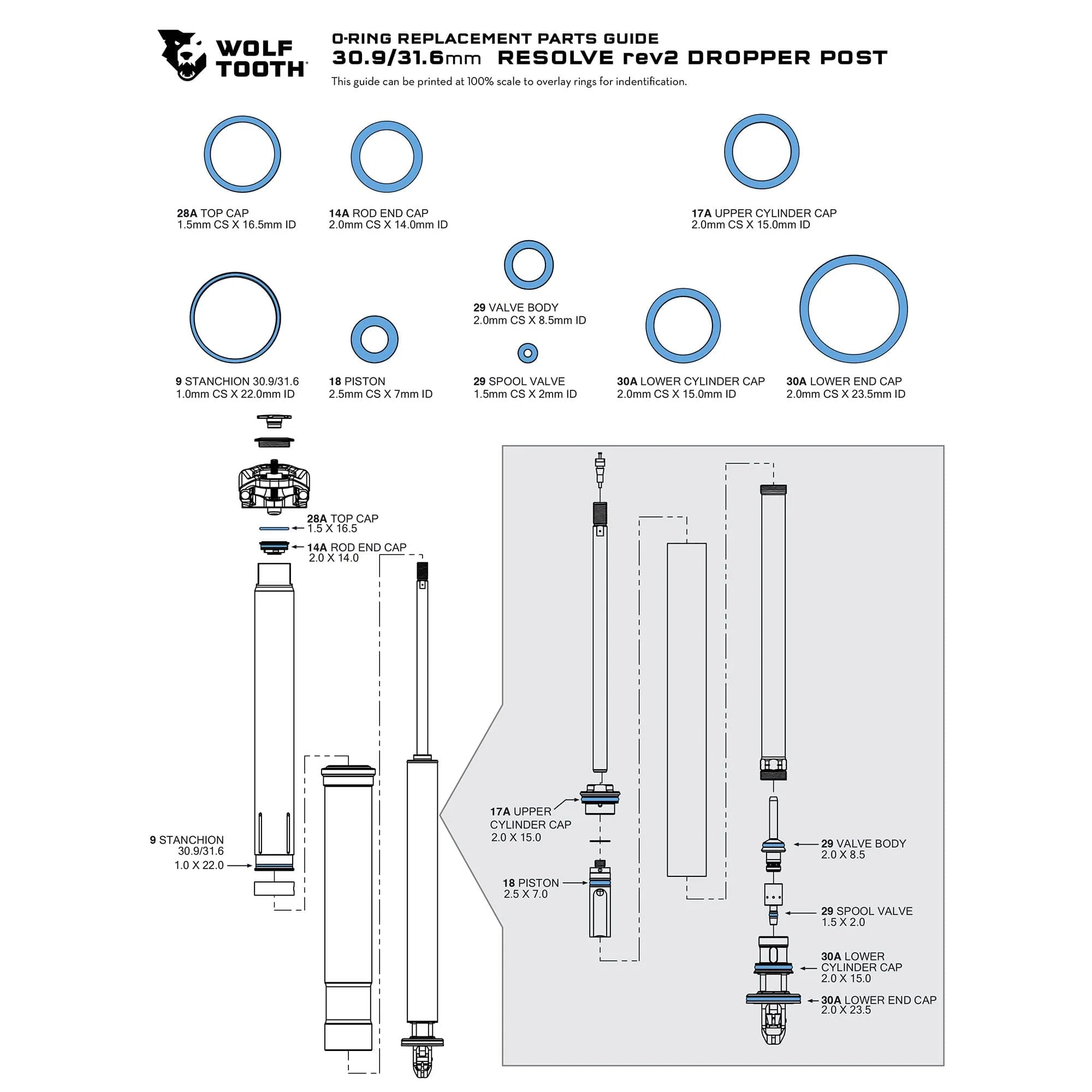 Resolve Dropper Post Replacement Parts - Image 39